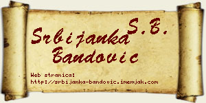 Srbijanka Bandović vizit kartica